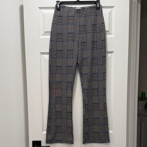 Checkered Houndstooth flared Pants